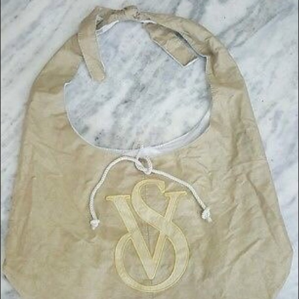 NWOT Victoria's Secret Gold Reversible Tote Hobo
